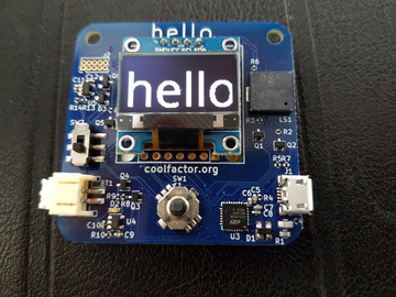 hello mini badge - display your name in style