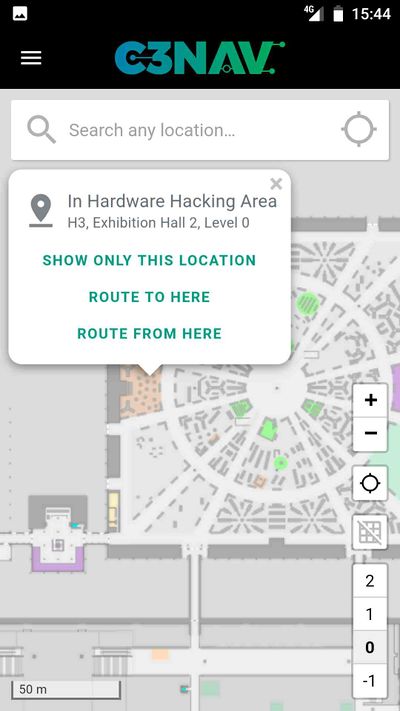 Map of Hardware Hacking Area in Halle 2