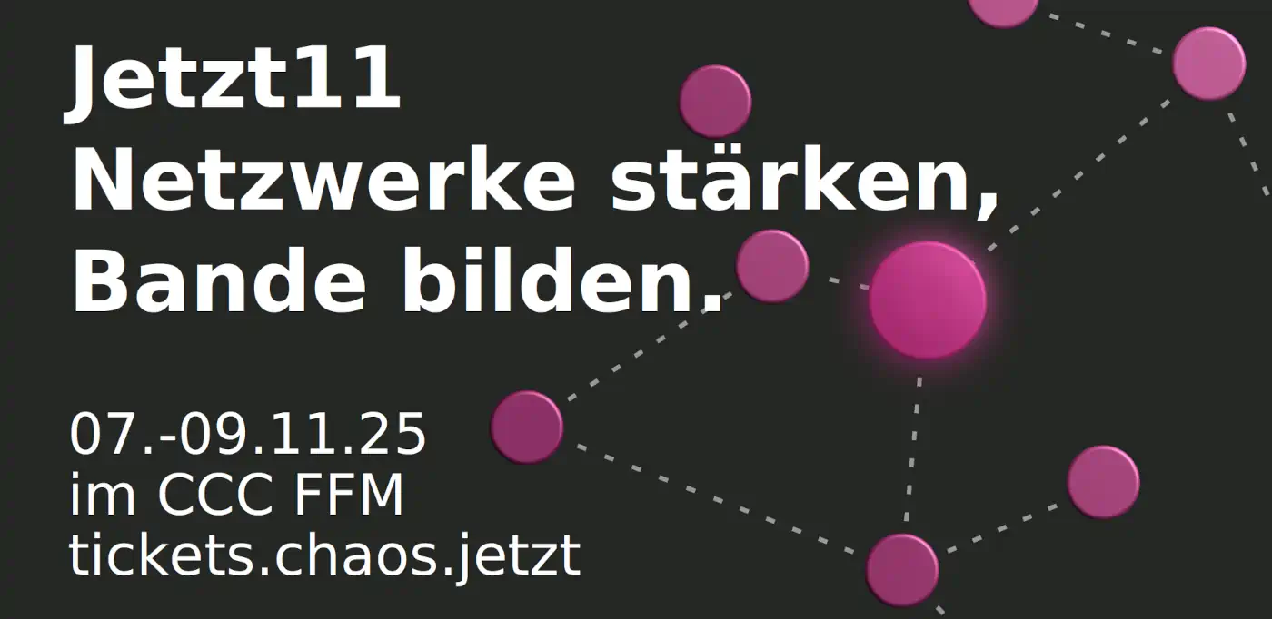 lila Nodes auf einem minimalistisch-grauen Hintergrund, verbunden in ein Mesh durch gestrichelte Verbindungen