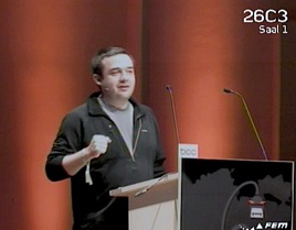 Frank Rieger holding the keynote talk